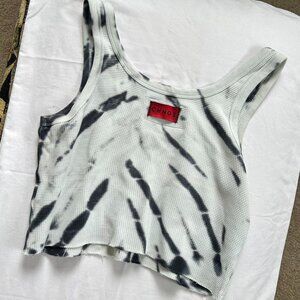 CHNGE tie dye crop knit tank top 100% organic cotton size small